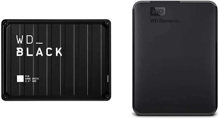 Western Digital WDBA2W0020BBK-WESN WD_Black 2TB P10 Game Drive Bundle