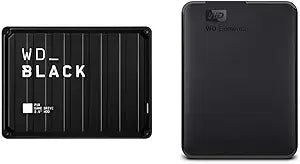 Western Digital WD_Black P10 2TB Game Drive & 2TB Elements Bundle