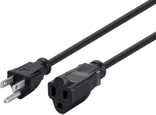 Monoprice 105298: 3ft 3-Prong Extension Cord, Black