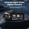 LICAEVEY 8K Video Camcorder with Touch Screen and LED Light