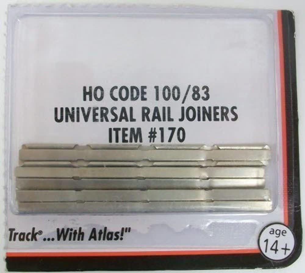 Atlas SG_B0006N73KQ_VR3 Code 100/83 HO Scale Nickel Silver Rail Joiners