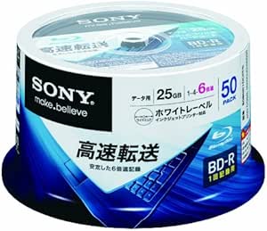 Sony 50BNR1DCPP6 Blu-ray BD-R 25GB 6X Spindle