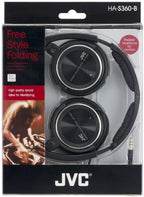 JVC HA-S360-B On-Ear Headphones - Black