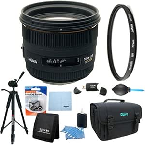 Sigma E6SG50F14NK 50mm F1.4 Lens Nikon DSLR Bundle