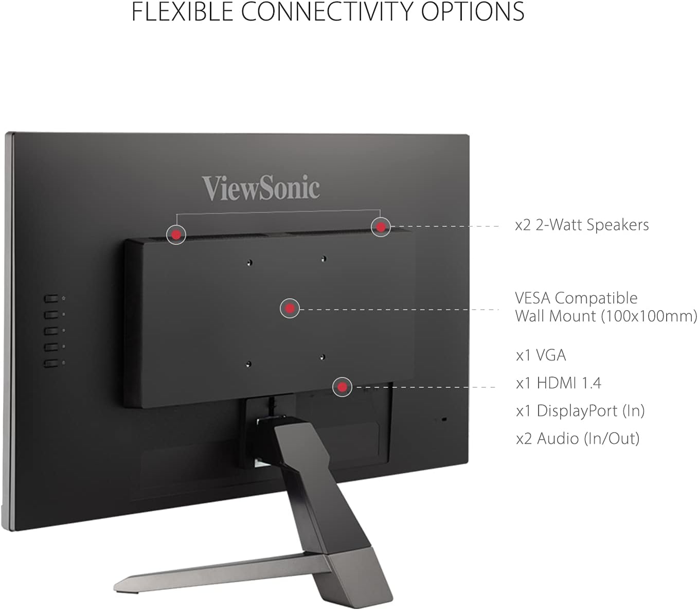 ViewSonic VX2467-MHD 24 Inch 1080p 100Hz Gaming Monitor