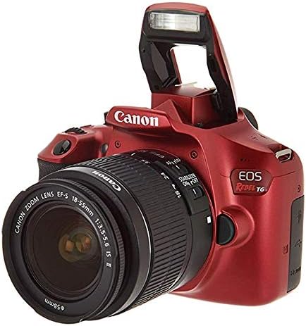 Canon 1300D Rebel T6 Red Edition DSLR Kit (Renewed)