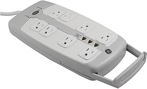 GE 14713 8-Outlet Phone/FAX Surge Protector — main product image