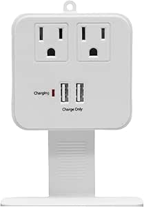 GE 14461 2-Outlet Wall Surge Protector with USB
