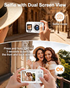 Hoorola 56MP Point-and-Shoot Digital Camera for Beginners