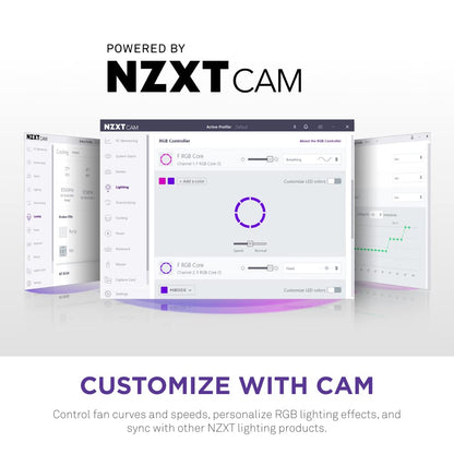 NZXT RF-C12TF-W1 F120 RGB Core Triple Fan Pack - White