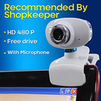 DDYYDS 480p Clip-On USB Webcam with Built-In Microphone
