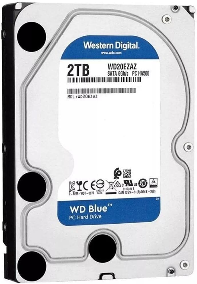 Western Digital WD20EZAZ 2TB Blue HDD - 5400 RPM, SATA
