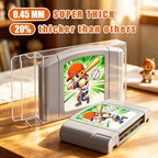 tutata Clear N64 Game Cartridge Sleeve Protectors, 25 Pack
