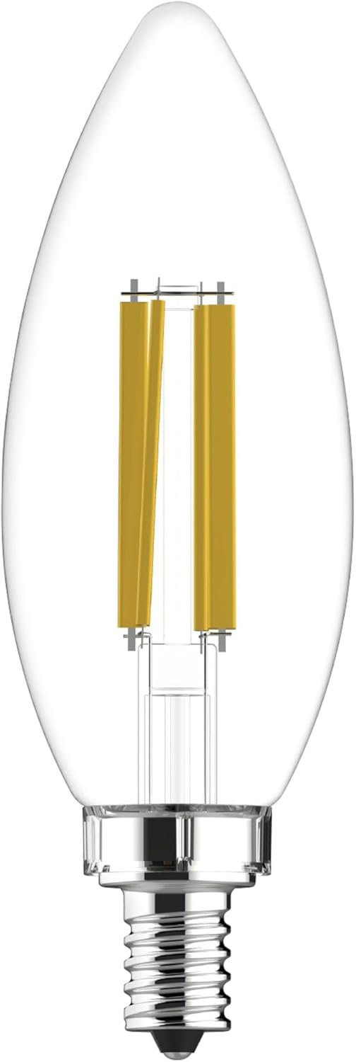 GE 93130047 100W Equivalent LED Daylight Candle Bulbs 3-Pack