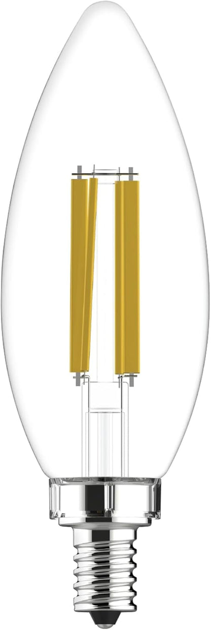 GE 93130047 100W Equivalent LED Daylight Candle Bulbs 3-Pack