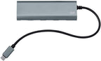Monoprice 114908 4-Port USB-C Hub Aluminum Gray