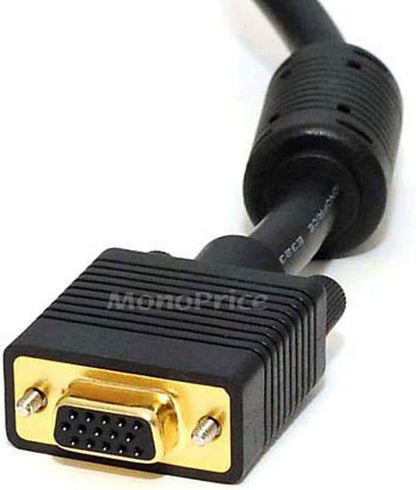 Monoprice 100086 6ft SVGA M/F Monitor Cable Ferrites