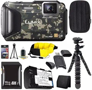 Panasonic DMC-TS6G-1 Lumix Digital Camera Bundle, Camouflage