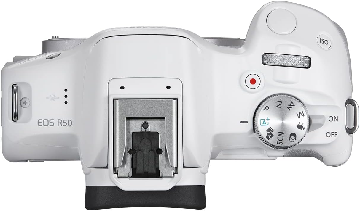 Canon 5812C002 EOS R50 White Mirrorless Vlogging Camera (Body Only)
