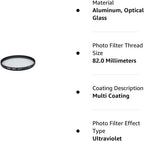 Hoya UV Filter ALPHA UV 82MM Multi-Coated Lens