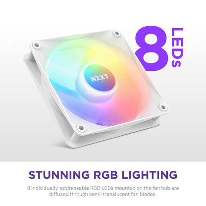 NZXT RF-C12TF-W1 F120 RGB Core Triple Fan Pack - White