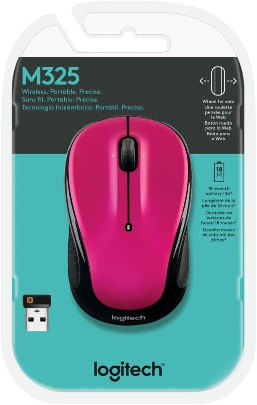 Logitech 910-006827 M325s Wireless Mouse - Brilliant Rose