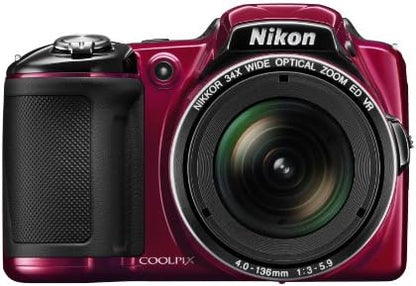 Nikon 26440 COOLPIX L830 Red Digital Camera Renewed