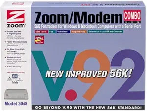 Zoom 3048 External Serial 56K V.92 Fax Modem - PC/Mac