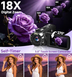 SMARTKLIK 4K Ultra HD Vlogging Camcorder with Night Vision