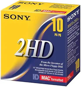 Sony 10MFD2HDCFM 2HD Mac Formatted Floppy Disks (10-Pack)