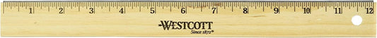 Westcott 10381 12 Inch Wooden Ruler