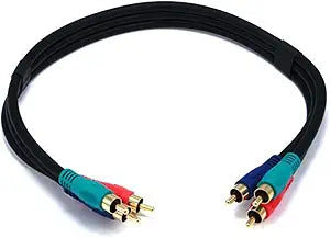 Monoprice 5352 1.5ft 3-RCA Component Video Cable — main product image