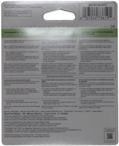 Sony MSMT2G 2GB Memory Stick PRO Duo