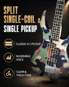 Ktaxon Flame-Shaped 4-String Electric Bass Guitar Kit