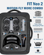 PEKREWS Expandable DJI Neo 2 Travel Case and Backpack