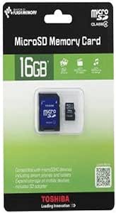 Toshiba C16G 16GB Class 4 microSDHC Memory Card