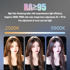 Yunseity RGB Video Light with App-Controlled Full-Color Modes