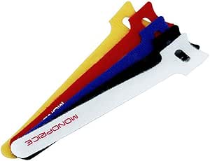 Monoprice 6-Inch Hook & Loop Cable Ties - 50 Pack