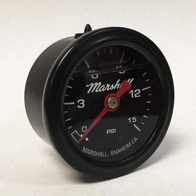 Marshall LBB00015 Fuel Pressure Gauge Black 0-15 PSI
