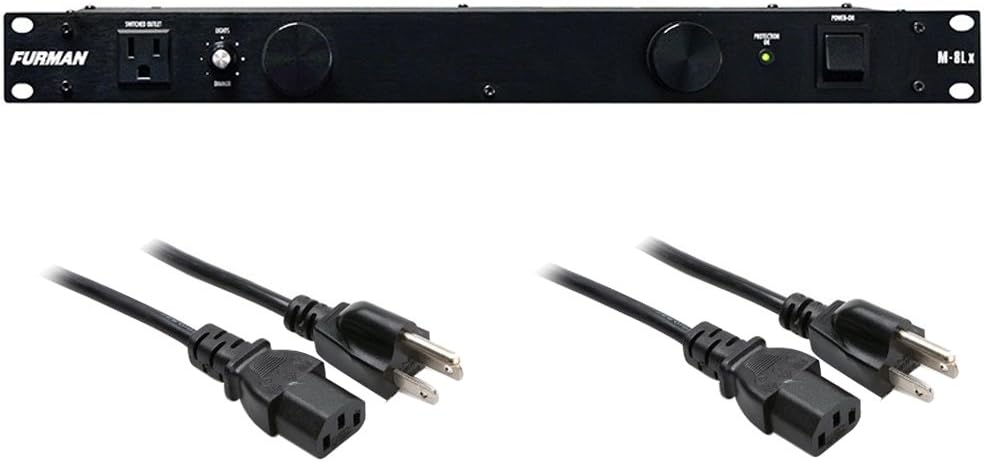 Furman M-8LX Merit X Power Conditioner & Hosa Cable Bundle