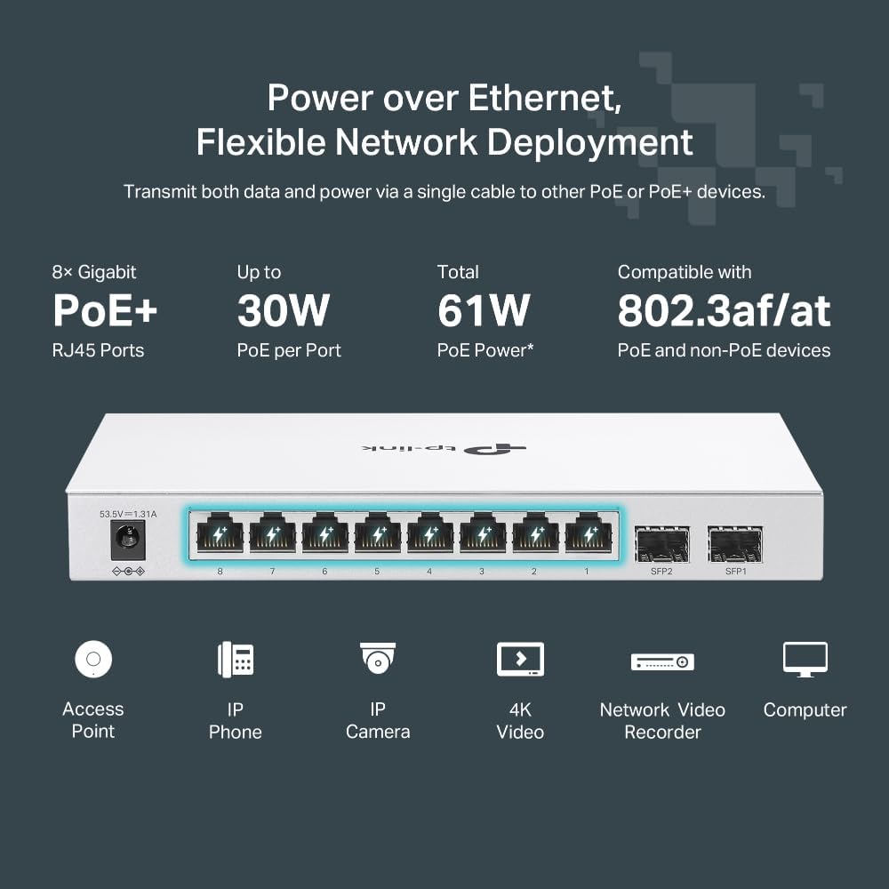 TP-Link FS310GP 10-Port Gigabit PoE+ Switch