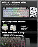 AULA F75 Pro Hot-Swappable Wireless Mechanical Keyboard