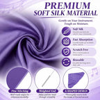 Yinder Silk Bass Clarinet Cleaning Swabs, 4-Pack Purple