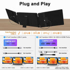 FQQ 14-Inch Triple-Screen Portable Laptop Monitor Extender