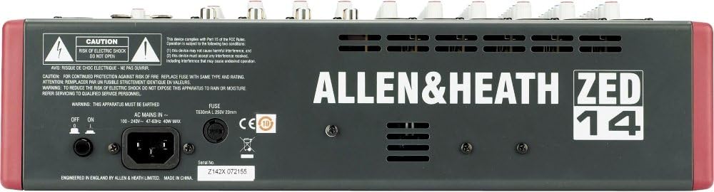 Allen & Heath AH-ZED14 14-Channel Mixer with USB I/O