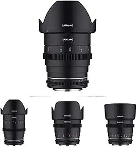 Samyang VDSLR MK2 Lens Bundle for Canon (24mm, 35mm, 50mm, 85mm)