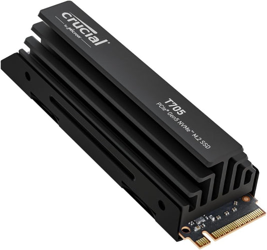 Crucial CT4000T705SSD5 4TB T705 PCIe Gen5 NVMe SSD with Heatsink