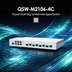 QNAP QSW-M2106-4C-US 10-Port 10GbE/2.5GbE Web Managed Switch
