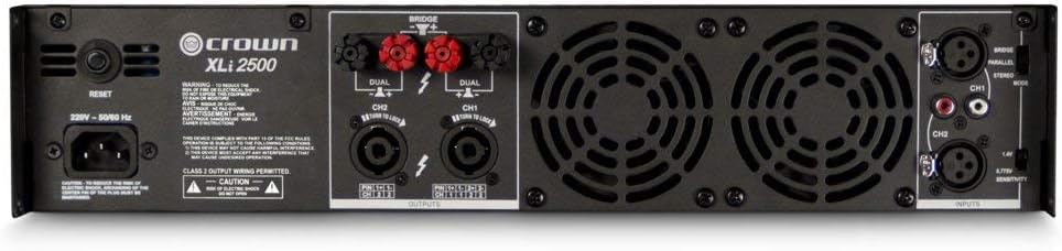 Crown XLi2500 Power Amplifier - Renewed, Stereo/Bridgeable