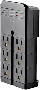 Monoprice 115876 Rotating 6-Outlet Surge Protector Wall Tap